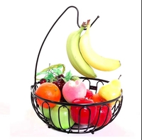 Vente en gros de crochets à bananes détachables paniers de rangement fonctionnels pour fruits et légumes en fer pour la cuisine panier à pain et à bananes