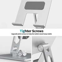 Support de téléphone portable réglable en alliage d'aluminium pour iPad Pro Mini iPhone Xiaomi Huawei Tab