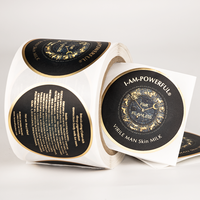 Autocollants ronds imperméables de logo d'entreprise d'étiquette de cercle de 5cm de vinyle personnalisé avec l'impression de logo