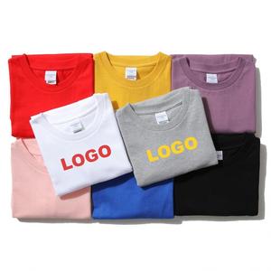 Camiseta de Algodón Grueso de Corte Holgado Personalizada para Hombre, Venta al por Mayor, Informal, Lisa, con Impresión de Logotipo Personalizado - Product Image 2