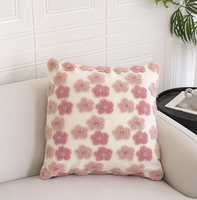 Coussin Moderne et Tendance au Design Créatif, Broderie en Velours Jacquard, Motif Floral pour Canapé, Chevet et Soutien Lombaire