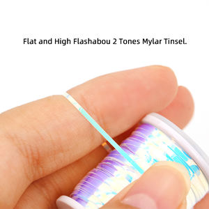 Mylar plat 1mm Tinsel 2 tons holographique Flash matériel de fixation de mouches pour sec/humide nymphe <span class=keywords><strong>Streamer</strong></span> <span class=keywords><strong>leurre</strong></span> de pêche à la <span class=keywords><strong>truite</strong></span> - Product Image 5
