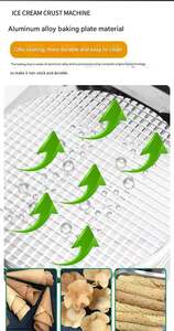 Machine à snacks personnalisée, machine à cornets de gaufres et rouleaux d'œufs, machine à cornets de crème glacée numérique, plaque antiadhésive - Product Image 6