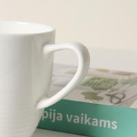 Nouveau design porcelaine fine en céramique blanche porcelaine fine lot de 2 pièces mugs blancs