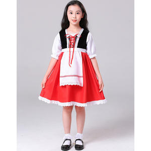 Disfraz de Halloween para niñas y niños, vestido de princesa Caperucita Roja de cuentos de hadas <span class=keywords><strong>Grimm</strong></span>, Cosplay de películas y TV - Product Image 4