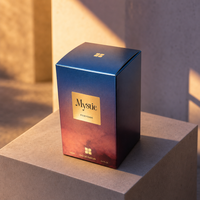 Boîte d'emballage de parfum personnalisée, boîte cadeau en papier imprimé, logo en feuille d'or, carton pliable pour eau de parfum 100 ml