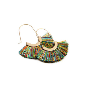 Mye1038 - ต่างหูทรงพัดแบบห่วง - Product Image 4