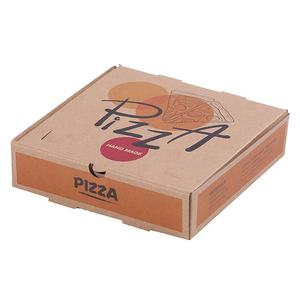 Stampato personalizzato 9 10 18 pollici Kraft flauto <span class=keywords><strong>Burger</strong></span> ondulato <span class=keywords><strong>Pizza</strong></span> goffrato opaca laminazione cartellina rivestimento UV per l'imballaggio alimentare - Product Image 1