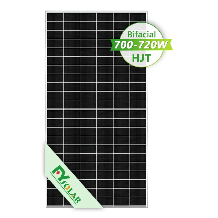 hjt solar panel bifacial solar panel 700w monocrystalline solar panel photovoltaic module 720w 715w