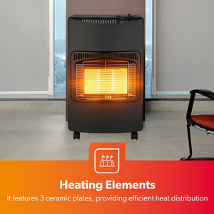 <span class=keywords><strong>Chauffage</strong></span> infrarouge pliable et portable au <span class=keywords><strong>gaz</strong></span> naturel/propane/GPL/<span class=keywords><strong>butane</strong></span> avec protection contre la surchauffe, construction métallique pour chambre et salon - Product Image 4