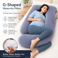 Oreiller de maternité en forme de G, soutien complet du corps pour soulager les douleurs au dos, aux hanches et au ventre, oreiller ergonomique pour dormir pendant la grossesse