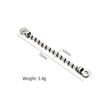 Chaîne à billes classique en acier inoxydable 4,5*100mm avec connecteur en D DIY, crochet en S de 22mm et anneau de 15mm – Cadeau chrétien