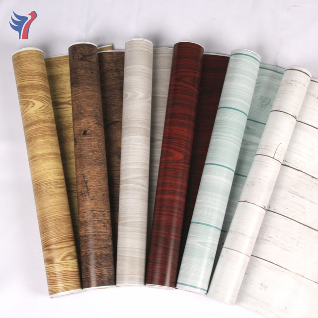 Jinyi W2201Wood Look Vinyl Printed Interior Decoration Self-adhesive Peelable Papier Peint Wall Coating Contact Paper Wallpaper