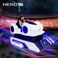 Machine d'arcade de voiture de course de simulateur de conduite de réalité virtuelle réactive de HEROVR dans le parc à thème de Vr