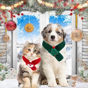 Écharpe de Noël pour animaux de compagnie, tricotée, douce et chaude, pour chats et chiens, vêtements de fête pour l'automne et l'hiver - Product Image 5
