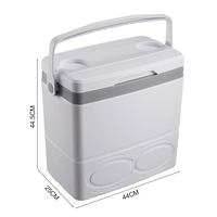 Glacière de camping 29L en plastique, boîte de conservation alimentaire, glacière isotherme avec serrure