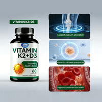 Complément Alimentaire OEM/ODM Vitamine D3+K2 MK7 en Capsules Végétaliennes – Matière Première 5000 UI Vitamine D3 K2