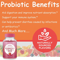 Gummies Probiotiques pour Femmes OEM – Vitamines Probiotiques Féminines pour la Santé Vaginale, Digestive et Immunitaire – 60 Unités, Saveur Fraise