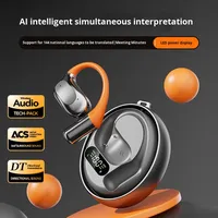 Écouteurs intra-auriculaires TWS M113 intelligents à traduction IA transfrontalière, contrôle du volume, sans étanchéité, sans fil, autonomie de la batterie <3 heures