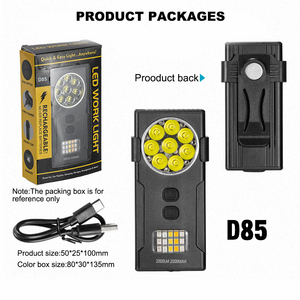 Mini Mạnh Mẽ 10W Có Thể Sạc Lại <span class=keywords><strong>LED</strong></span> Làm Việc Ánh Sáng Màu Tím COB <span class=keywords><strong>LED</strong></span> Nguồn Không Thấm Nước Clip Nhôm Cho Cắm Trại IP65 Nhỏ <span class=keywords><strong>Keychain</strong></span> - Product Image 4