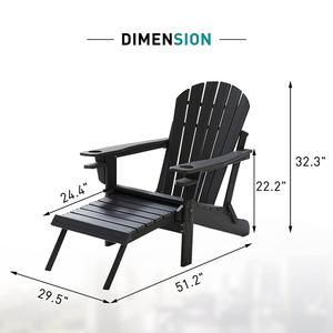 DU'S Outdoor Folding Beach <strong>Chair</strong> Classic Casual Garden <strong>Chair</strong> <strong>with</strong> <strong>Footstool</strong> Recliner - Product Image 6