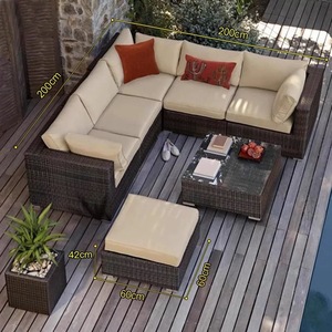 Comfortable Outdoor Beach Rattan Furniture Lounge Garden Set for Courtyard - Product Image 4