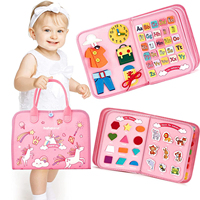 Hot Sale 8 Pages Book Montessori Design Felt Quiet Book Best Gift for 1,2,3,4 Year Toddlers' Pre-school Learning Busy Board