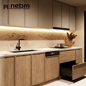 Portes d'armoires de <span class=keywords><strong>cuisine</strong></span> modernes en chêne miel, armoires de <span class=keywords><strong>cuisine</strong></span> en bois massif, idées d'armoires de <span class=keywords><strong>cuisine</strong></span> compactes pour petites cuisines - Product Image 2