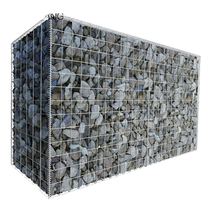 גביונים ממתכת מגולוונת 50x50x50 ס\"מ עם רשת 5x10 ס\"מ לגדרות בטיחות ועיצוב גינות בתים - Product Image 1