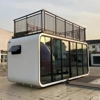 Conteneur personnalisé en forme de capsule Apple, bâtiment préfabriqué, panneau sandwich, design moderne, bureau, hôtel, villa, complexe hôtelier