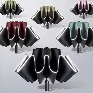 Paraguas Extroversion de 10 Varillas con Protección UV, Automático, Grande, con Borde Reflectante, Resistente a la Lluvia, al Óxido y al Viento Fuerte - Product Image 5