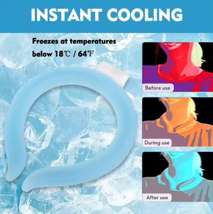 Anillo de hielo refrescante para el cuello, herramienta de refrigeración para deportes al aire libre, collar de hielo PCM para el cuello, anillo de refrigeración para el verano - Product Image 6