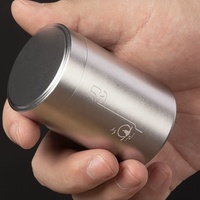 Boîte à thé ronde en alliage de titane de luxe multicolore à vendre, boîte en étain ronde argentée de 60 ml avec couvercle vissé pour le stockage du thé