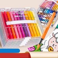 Marqueur acrylique personnalisé à pointe souple, spécial art, empilable, pour aquarelle, pour enfants et étudiants