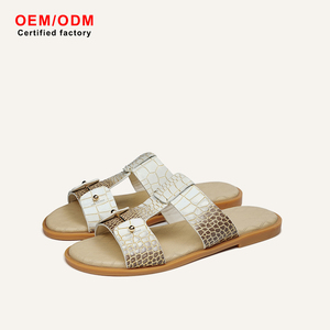Premium Animal Embossed Cow Leather Two Strap Slides Ombre Gradient Fashion Men's Sandals Texture Resort Summer Luxury Designer - Product Image 1