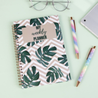 Carnet de notes A5 Life Journal personnalisable à couverture rigide en spirale avec couverture en papier 100gsm 100 pages Agenda quotidien Organisateur Carnet de notes