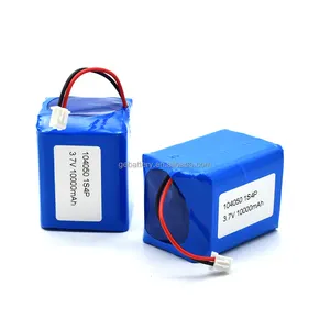 Baterías de polímero de iones de litio de larga resistencia, 1S4P, 3,7 V, 10000mAh, 37Wh, con protección, paquete de batería LiPO prismática recargable