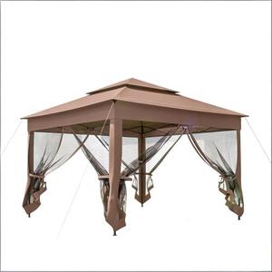 ศาลาพักผ่อนกลางแจ้งแบบพับได้ทันสมัยพร้อมโครงเหล็ก สีดำ สีน้ำตาล ทนทาน กันน้ำ เฟอร์นิเจอร์กลางแจ้ง - Product Image 5