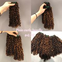 Vente en gros de mèches de cheveux humains vietnamiens vierges SDD bruts, non traités, à cuticules alignées, bouclés Pixie, pour extensions capillaires, fournisseur
