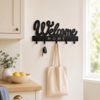 Porte-clés mural avec couleurs personnalisables, fabrication OEM, porte-clés mural « Bienvenue à la maison », vente en gros d'usine