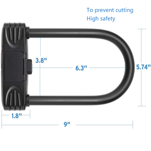 Cadenas à code spécial en <span class=keywords><strong>caoutchouc</strong></span> résistant, cadenas numérique <span class=keywords><strong>pour</strong></span> vélo de montagne, sécurité lourde, cadenas en U <span class=keywords><strong>pour</strong></span> vélo - Product Image 4