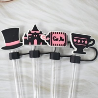 Accessoires de bar en vrac : Embouts de paille de luxe en silicone souple de 10 mm, écologiques, créatifs, mignons, à motif de dessin animé, de haute qualité et très demandés