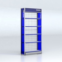 Étagère de présentation double face en fer pour magasin de proximité, style Lawson, autoportante, robuste, multi-niveaux