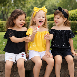 Set di <span class=keywords><strong>Abbigliamento</strong></span> Estivo per Bambine, <span class=keywords><strong>2</strong></span> Pezzi Casual con Pantaloncini, Vestiti in Cotone per Bambine, Set di <span class=keywords><strong>Abbigliamento</strong></span> per Bambini all'Ingrosso - Product Image 1