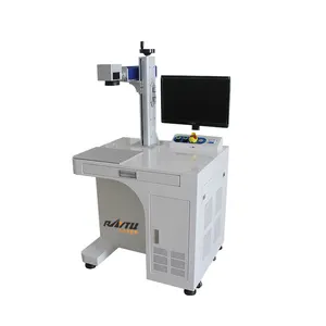 Máquina de gravação e corte a laser Raycus JPT, opcional, 30W, 50W, fibra laser, ouro, aço, rotativa, para metal