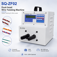 Machine à tordre les fils à double tête Qilin SQ-ZF02 à double efficacité, 5000 tr/min, vitesse de broche réglable, 2 fils/tête, fil de 3,0 mm, 90 W