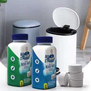 세탁물과 화장실을 위한 얼룩을 희게하고 제거하기 위하여 이용되는 살균을 위한 다재다능한 가구 목적 염소 정제