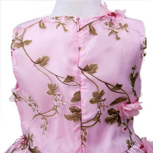 Venta al por mayor 2019 de satén vestido de princesa chica 3d flor princesa vestido de boda traje de niño conjunto de ropa y vestido - Product Image 4
