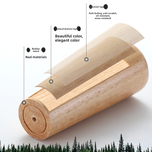 안정적인 변색 방지 원목 소파 다리 커피 사이드 테이블 가구 다리 원형 나무 캐비닛 침대 다리 - Product Image 5