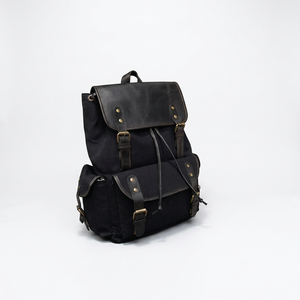Premium <b>Leather</b> Canvas Bag Packs Handmade Fashion <b>Backpacks</b> for <b>Laptop</b> Travel School Office and Casual Lifestyle - Product Image 4